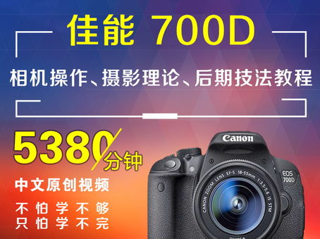 佳能700D相机操作、摄影理论、后期技法教程